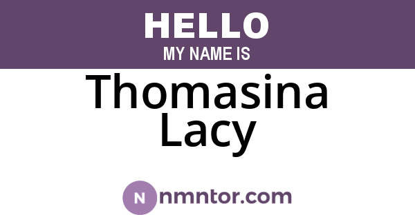 Thomasina Lacy