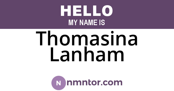Thomasina Lanham