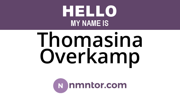 Thomasina Overkamp