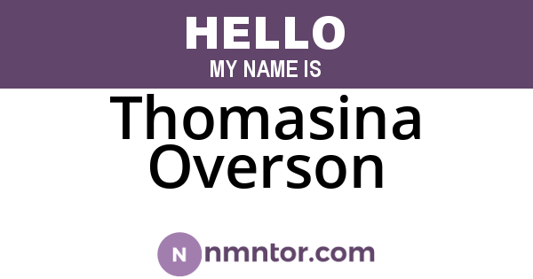 Thomasina Overson