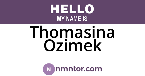 Thomasina Ozimek