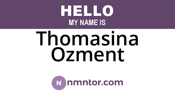 Thomasina Ozment