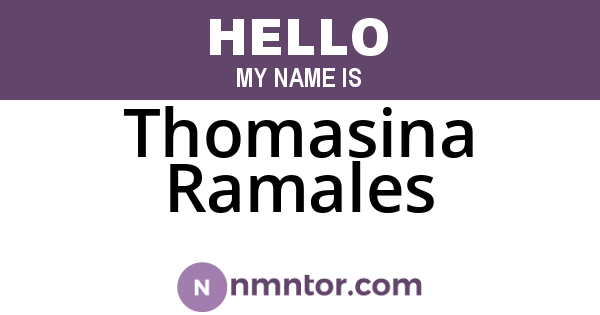 Thomasina Ramales