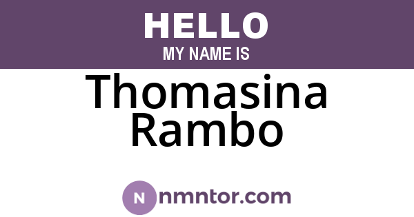 Thomasina Rambo