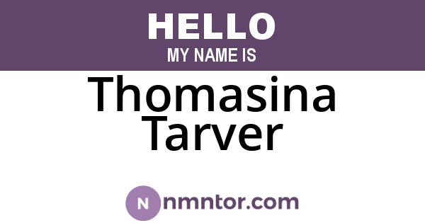 Thomasina Tarver