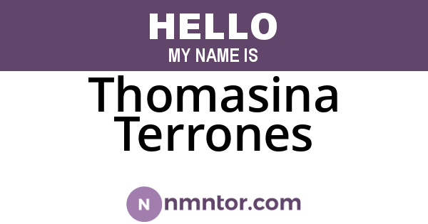 Thomasina Terrones