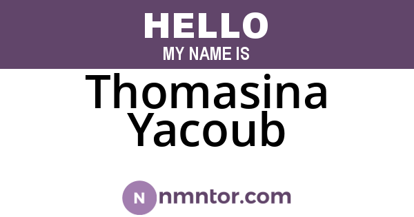 Thomasina Yacoub