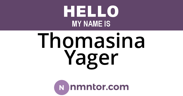 Thomasina Yager