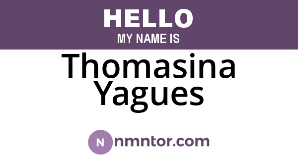 Thomasina Yagues