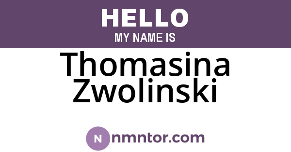 Thomasina Zwolinski