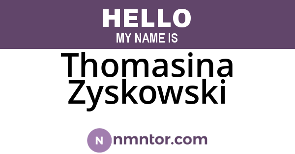 Thomasina Zyskowski