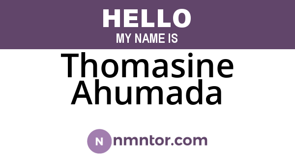 Thomasine Ahumada