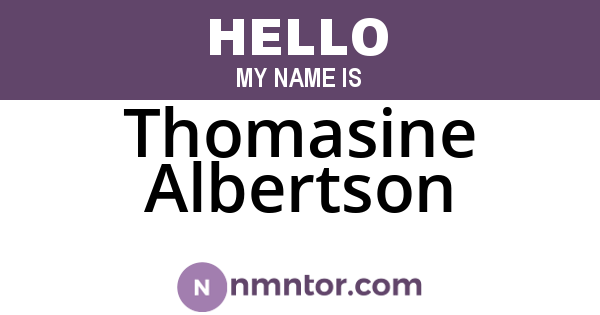 Thomasine Albertson