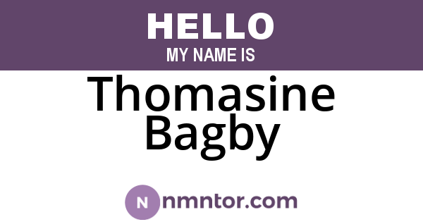 Thomasine Bagby