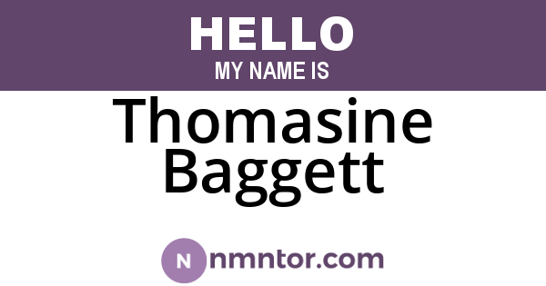Thomasine Baggett