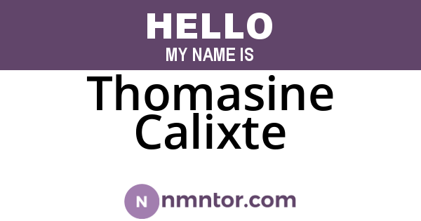 Thomasine Calixte
