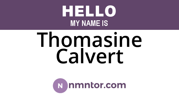 Thomasine Calvert