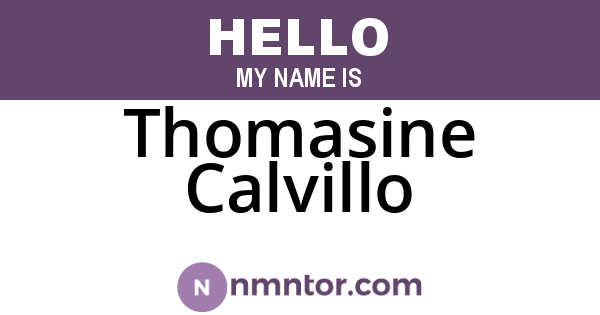 Thomasine Calvillo