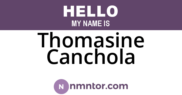Thomasine Canchola