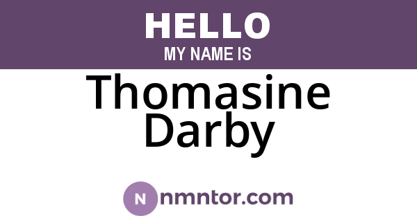 Thomasine Darby