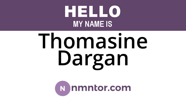 Thomasine Dargan
