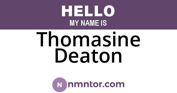Thomasine Deaton