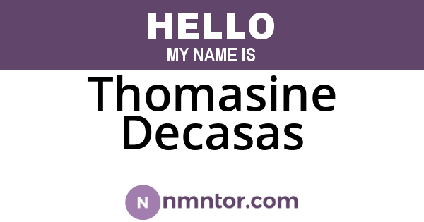 Thomasine Decasas