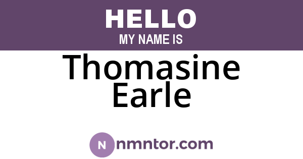 Thomasine Earle