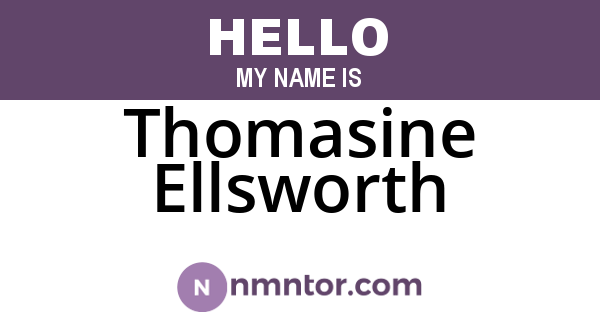 Thomasine Ellsworth