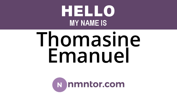 Thomasine Emanuel