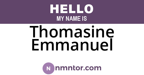Thomasine Emmanuel