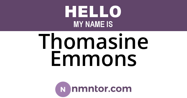 Thomasine Emmons
