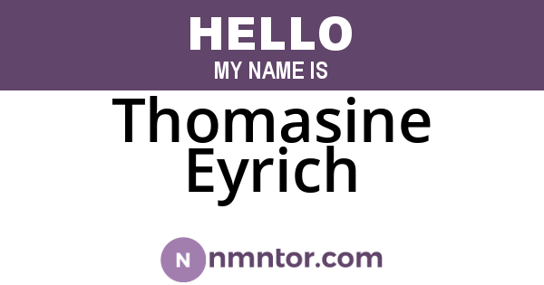 Thomasine Eyrich