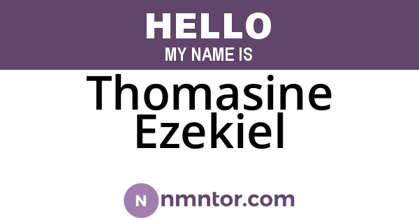 Thomasine Ezekiel
