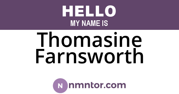 Thomasine Farnsworth