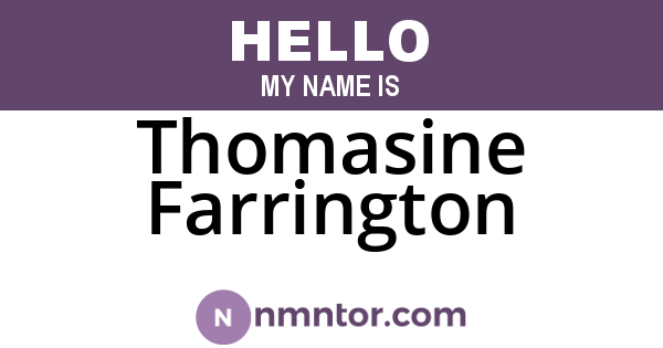 Thomasine Farrington