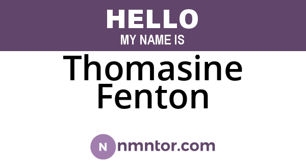 Thomasine Fenton
