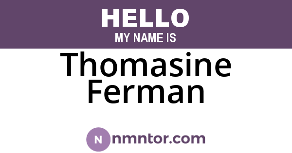 Thomasine Ferman