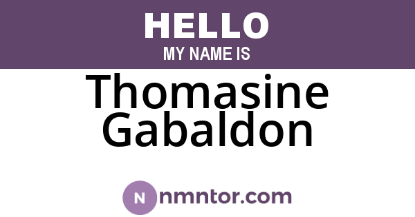 Thomasine Gabaldon