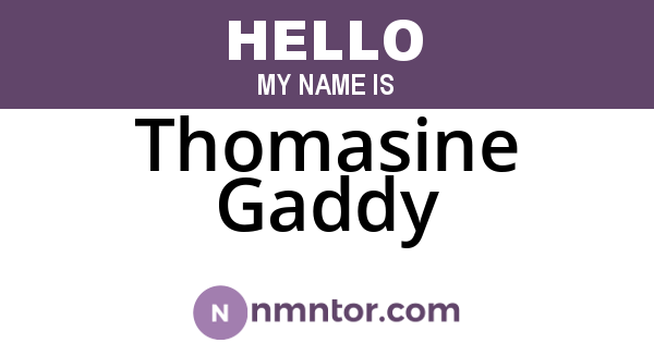 Thomasine Gaddy