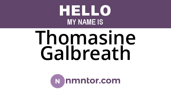 Thomasine Galbreath