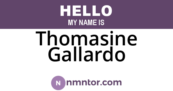Thomasine Gallardo