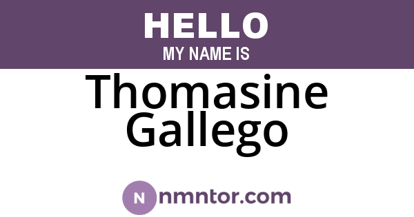 Thomasine Gallego