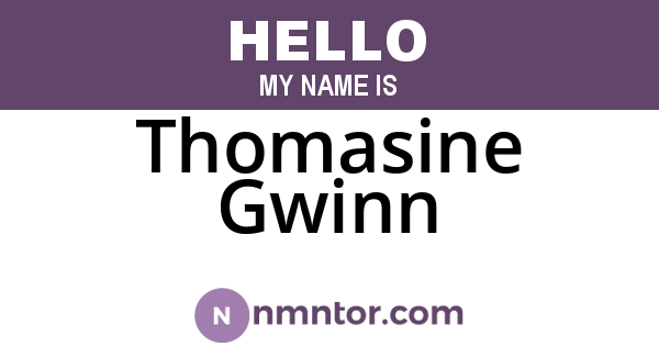 Thomasine Gwinn