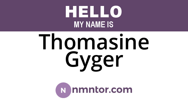Thomasine Gyger