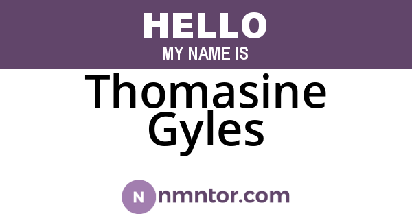 Thomasine Gyles