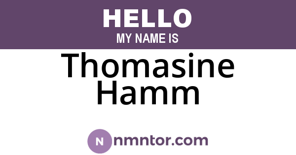 Thomasine Hamm