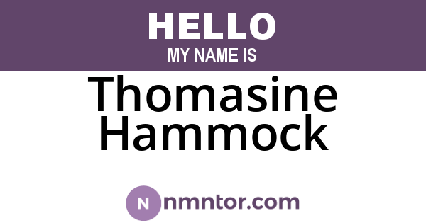 Thomasine Hammock