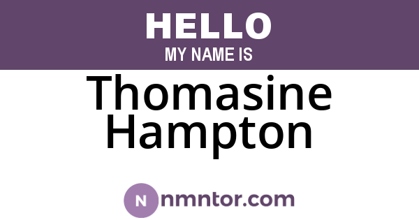 Thomasine Hampton