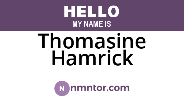 Thomasine Hamrick